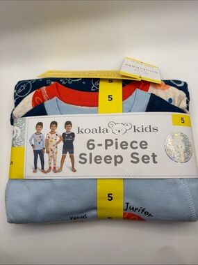 Koala Kids Light Blue & Navy 6-Piece Sleep Set